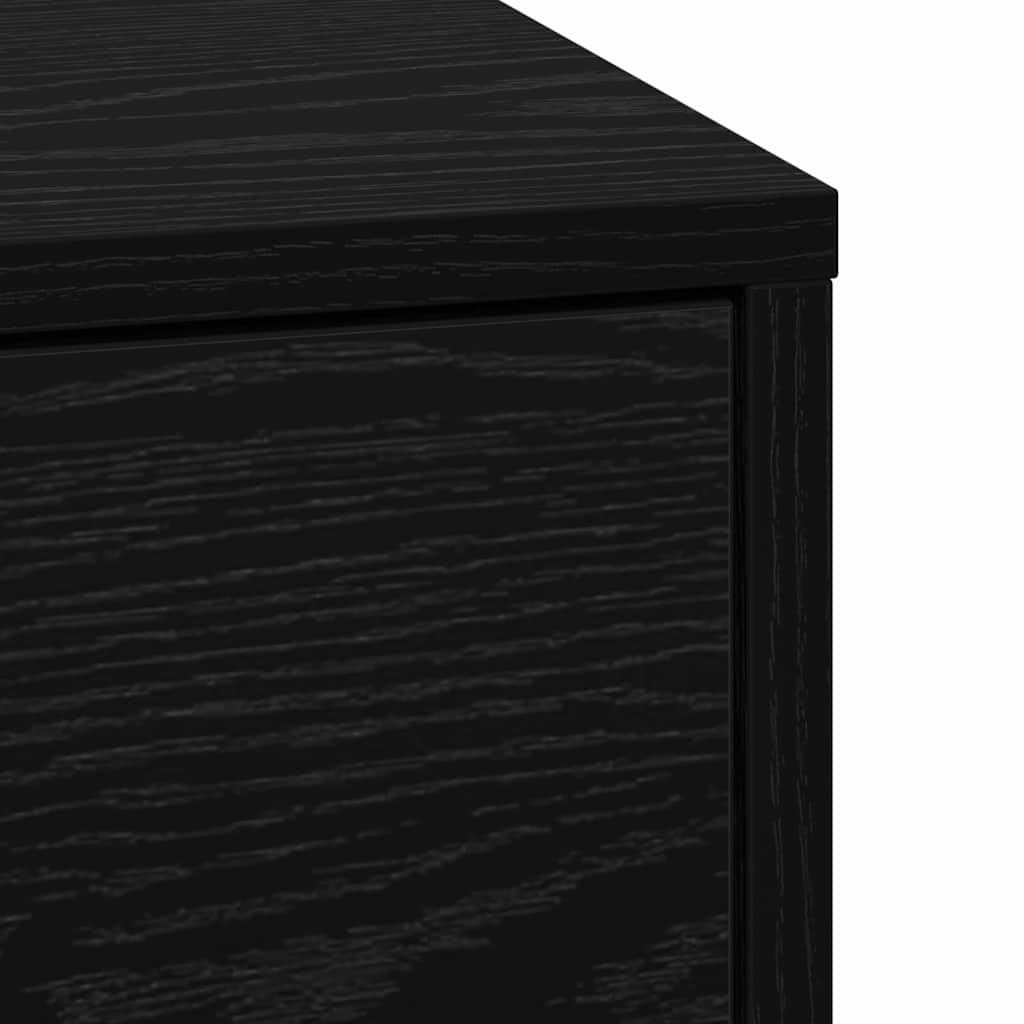 Κομοδίνο Μαύρη Οξυά 38 x 34 x 61 εκ. Επεξεργασμένο ξύλο - Pakobazaar