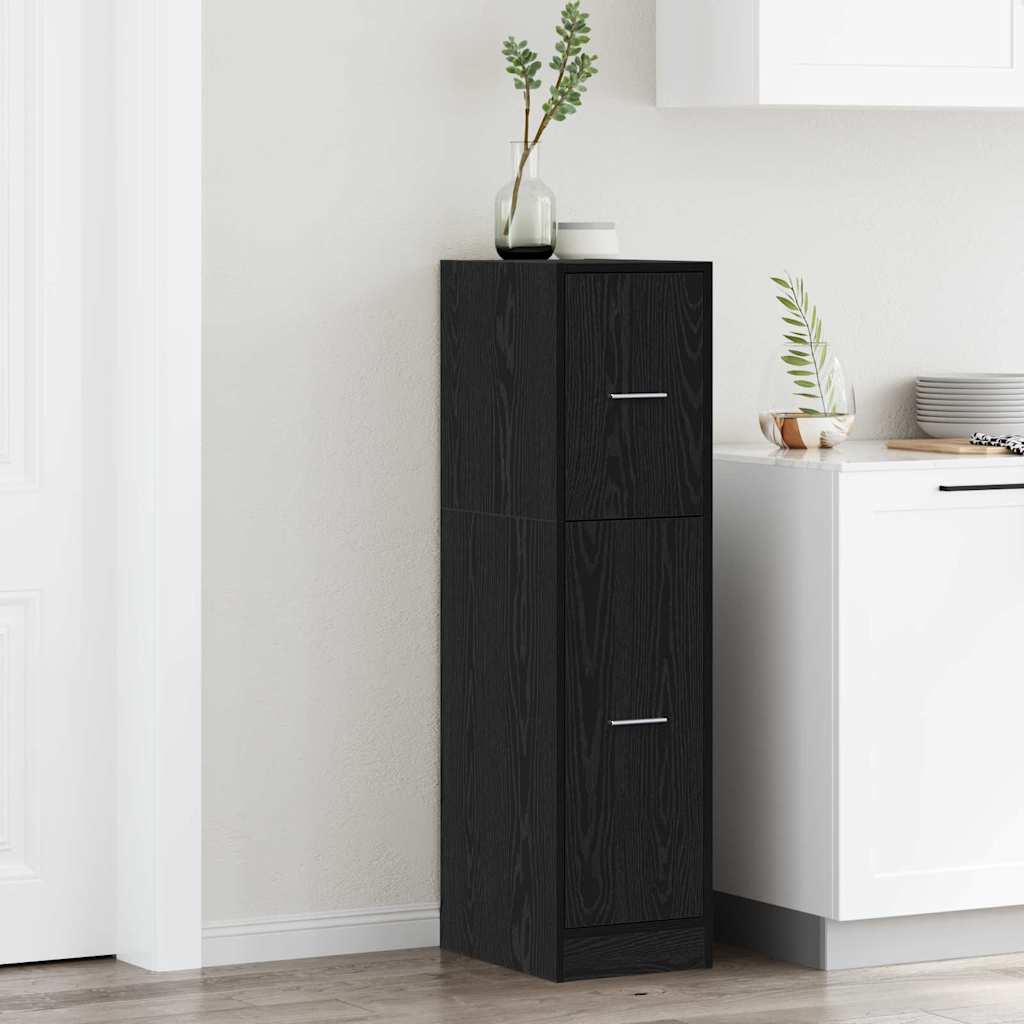 Φαρμακοποιϊκή Ντουλάπα Μαύρη δρυς 30 x 41 x 118 εκ.