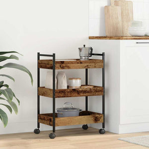 Καρότσι Κουζίνας Παλαιό ξύλο 50 x 30 x 70 εκ. - Pakobazaar