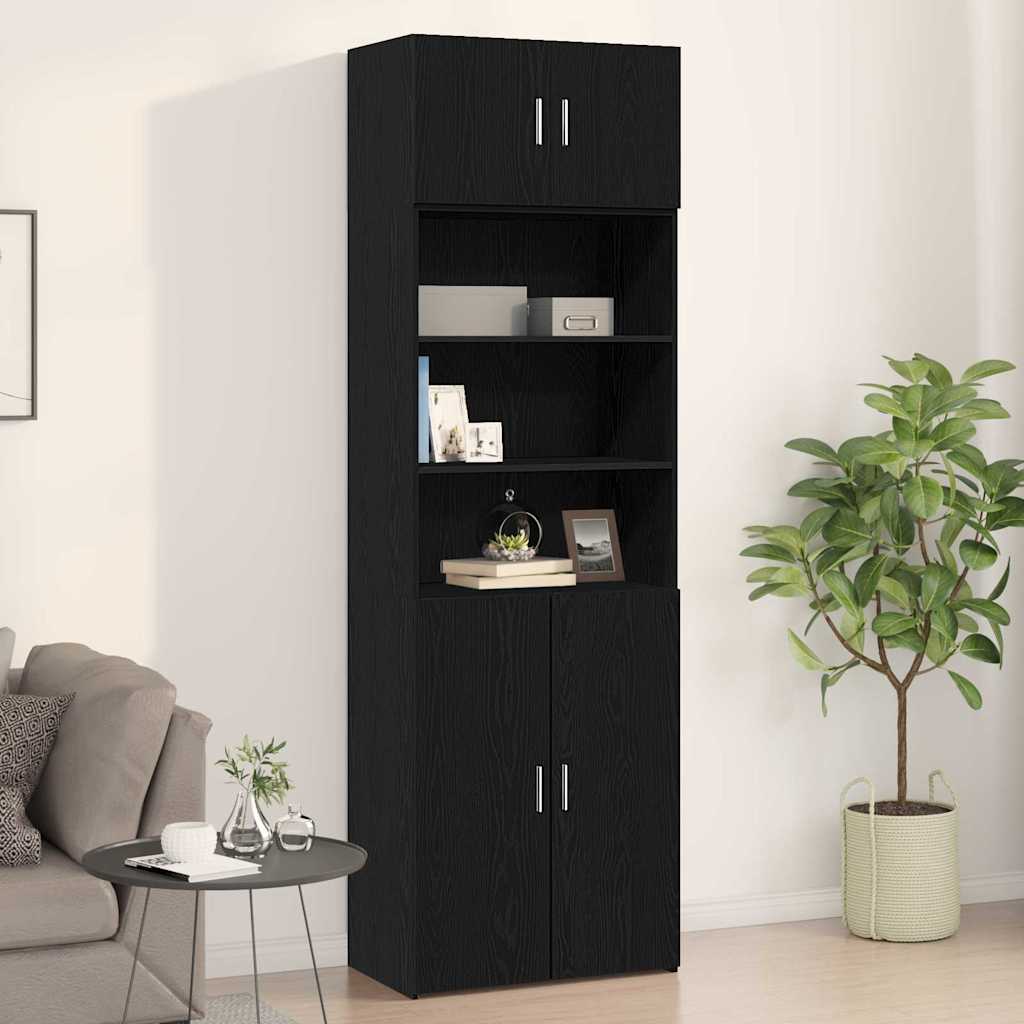 Ντουλάπα Τοίχου Επιτοίχιο Μαύρη δρυς 70 x 42.5 x 40 εκ. - Pakobazaar