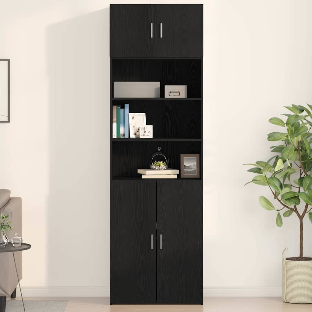 Ντουλάπα Τοίχου Επιτοίχιο Μαύρη δρυς 70 x 42.5 x 40 εκ. - Pakobazaar