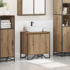 Ντουλάπα Νιπτήρα Mπάνιου με πόρτα Artisan Oak 60 x 35 x 60 εκ. - Pakobazaar
