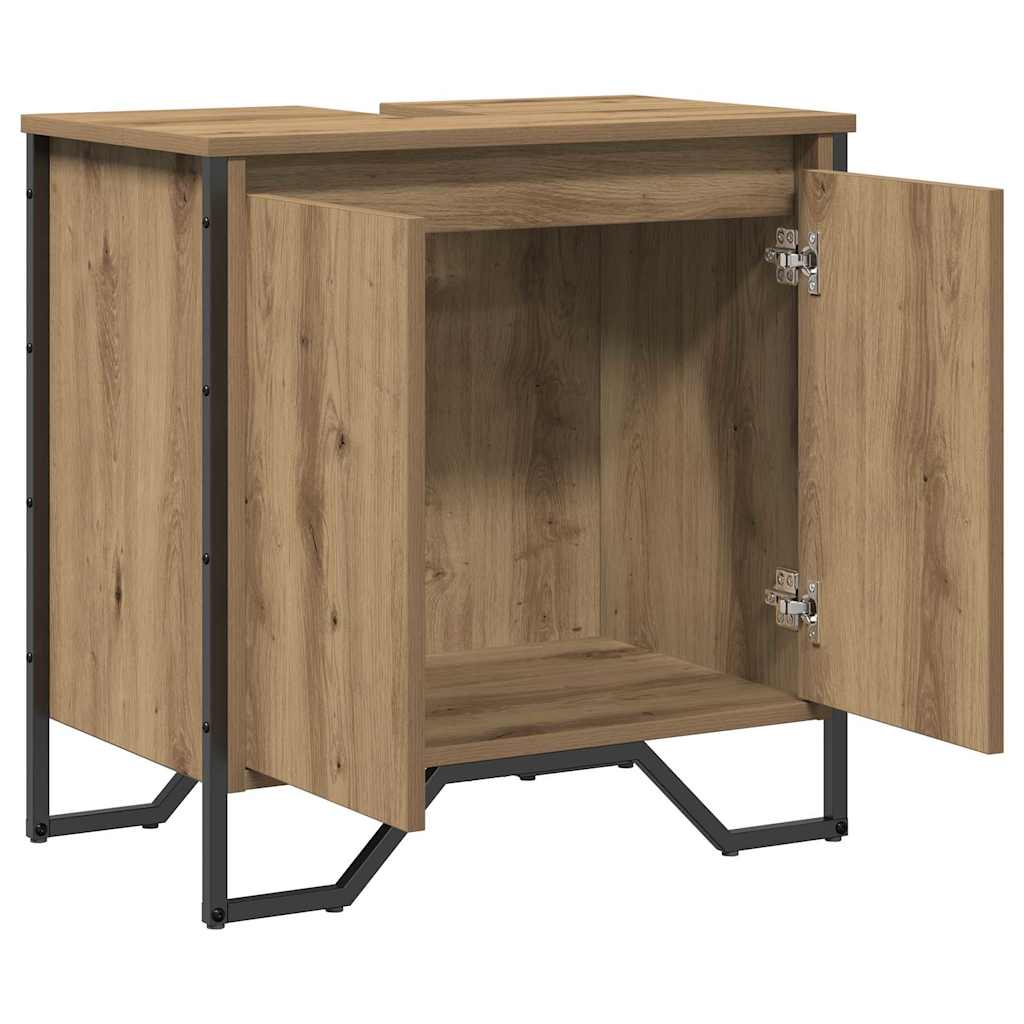 Ντουλάπα Νιπτήρα Mπάνιου με πόρτα Artisan Oak 60 x 35 x 60 εκ. - Pakobazaar