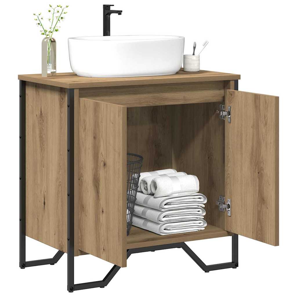 Ντουλάπα Νιπτήρα Mπάνιου με πόρτα Artisan Oak 60 x 35 x 60 εκ. - Pakobazaar