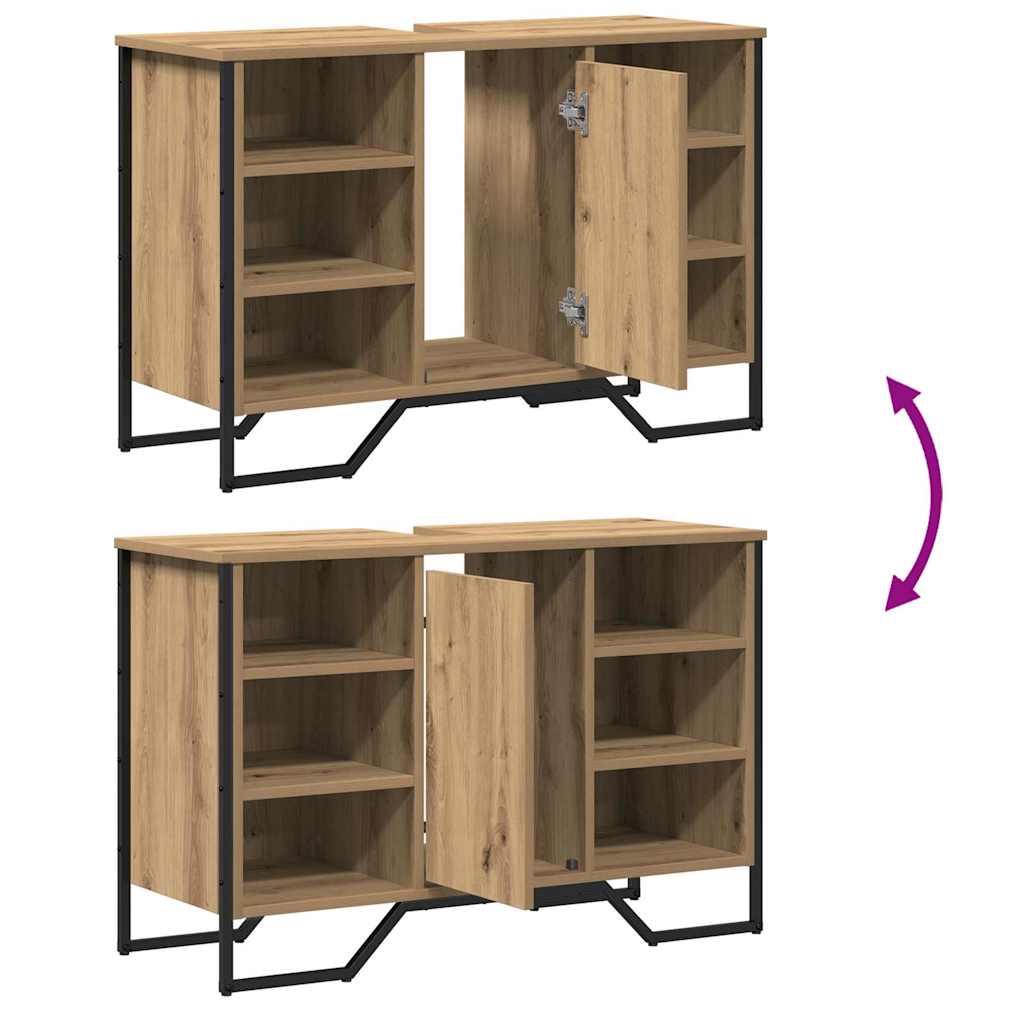 Ντουλάπα Νιπτήρα Mπάνιου με ράφι Artisan Oak 91 x 35 x 60 εκ - Pakobazaar