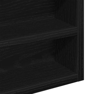 Βιτρίνα με ράφι Μαύρη Οξυά 100 x 8,5 x 75 cm Επεξεργασμένο ξύλο - Pakobazaar