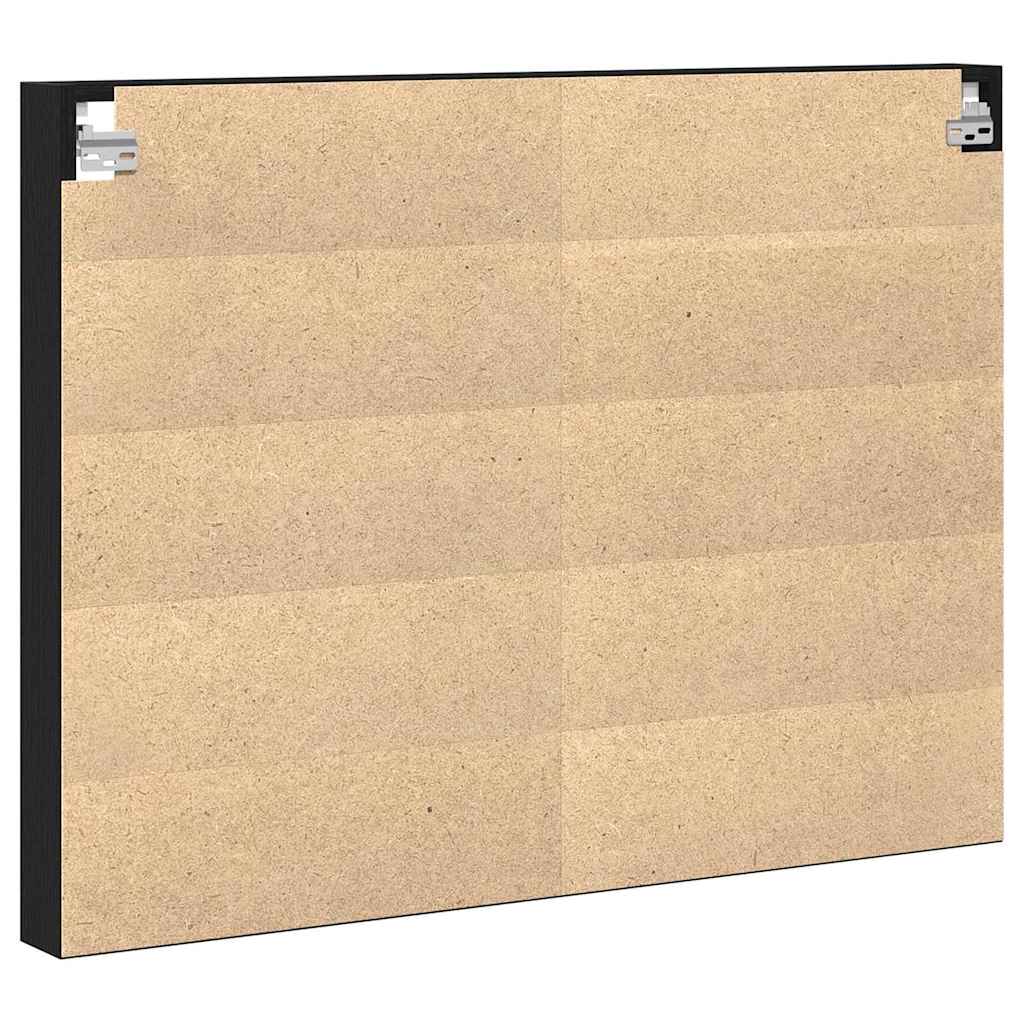 Βιτρίνα με ράφι Μαύρη Οξυά 100 x 8,5 x 75 cm Επεξεργασμένο ξύλο - Pakobazaar