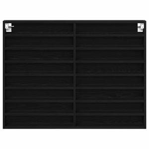 Βιτρίνα με ράφι Μαύρη Οξυά 100 x 8,5 x 75 cm Επεξεργασμένο ξύλο - Pakobazaar
