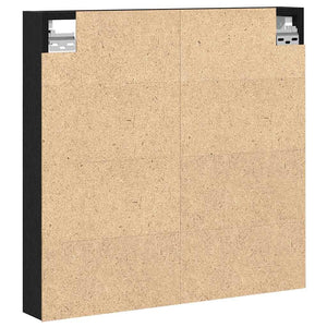 Βιτρίνα Επιτοίχιο Μαύρη Οξυά 60 x 8,5 x 58 εκ