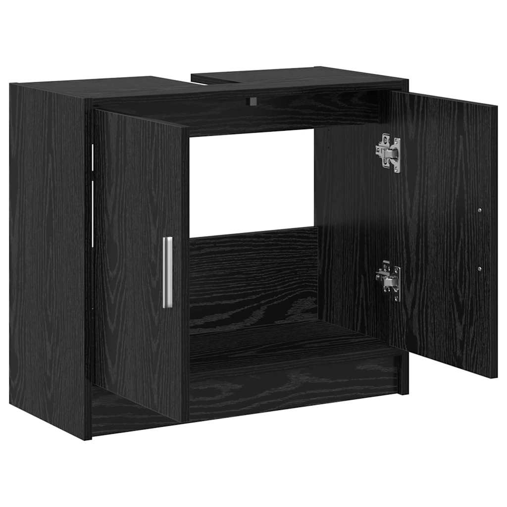 Ντουλάπι Μπάνιου Μαύρη Οξυά 63 x 29 x 55 cm Επεξεργασμένο ξύλο - Pakobazaar