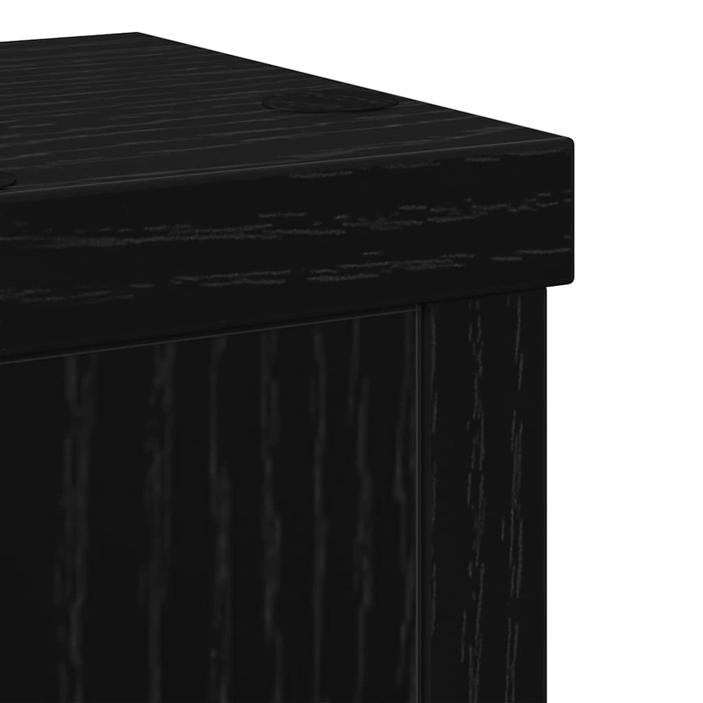 Βάση φυτών 2 pcs Μαύρη Οξυά 10 x 10 x 18 cm Επεξεργασμένο ξύλο