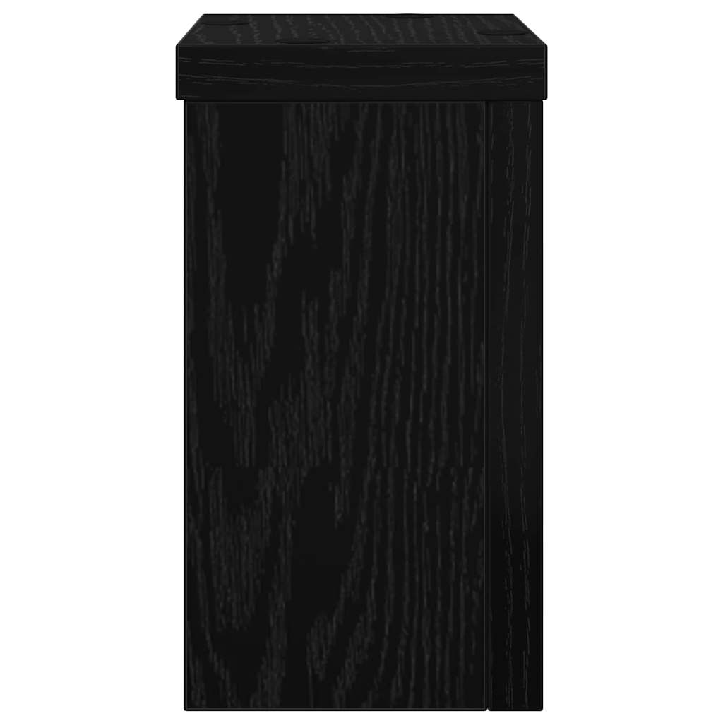 Βάση φυτών 2 pcs Μαύρη Οξυά 10 x 10 x 18 cm Επεξεργασμένο ξύλο