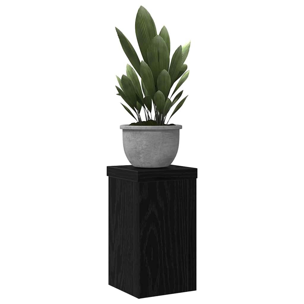 Βάση φυτών 2 pcs Μαύρη Οξυά 10 x 10 x 18 cm Επεξεργασμένο ξύλο