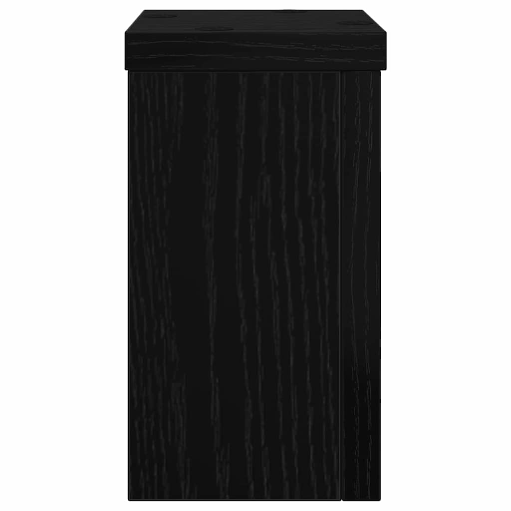 Βάση φυτών 2 pcs Μαύρη Οξυά 10 x 10 x 18 cm Επεξεργασμένο ξύλο