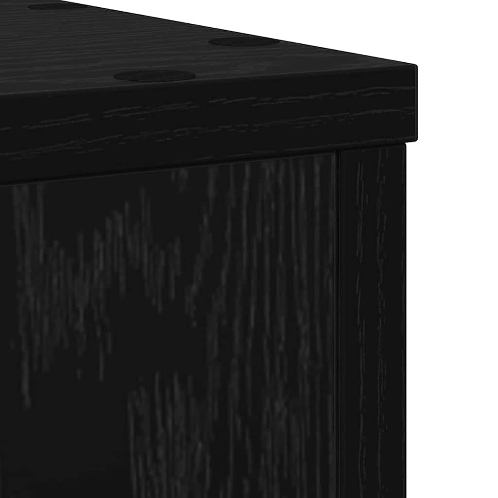 Βάση φυτών 2 pcs Μαύρη Οξυά 20 x 20 x 30 cm Επεξεργασμένο ξύλο