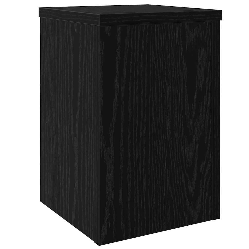Βάση φυτών 2 pcs Μαύρη Οξυά 20 x 20 x 30 cm Επεξεργασμένο ξύλο