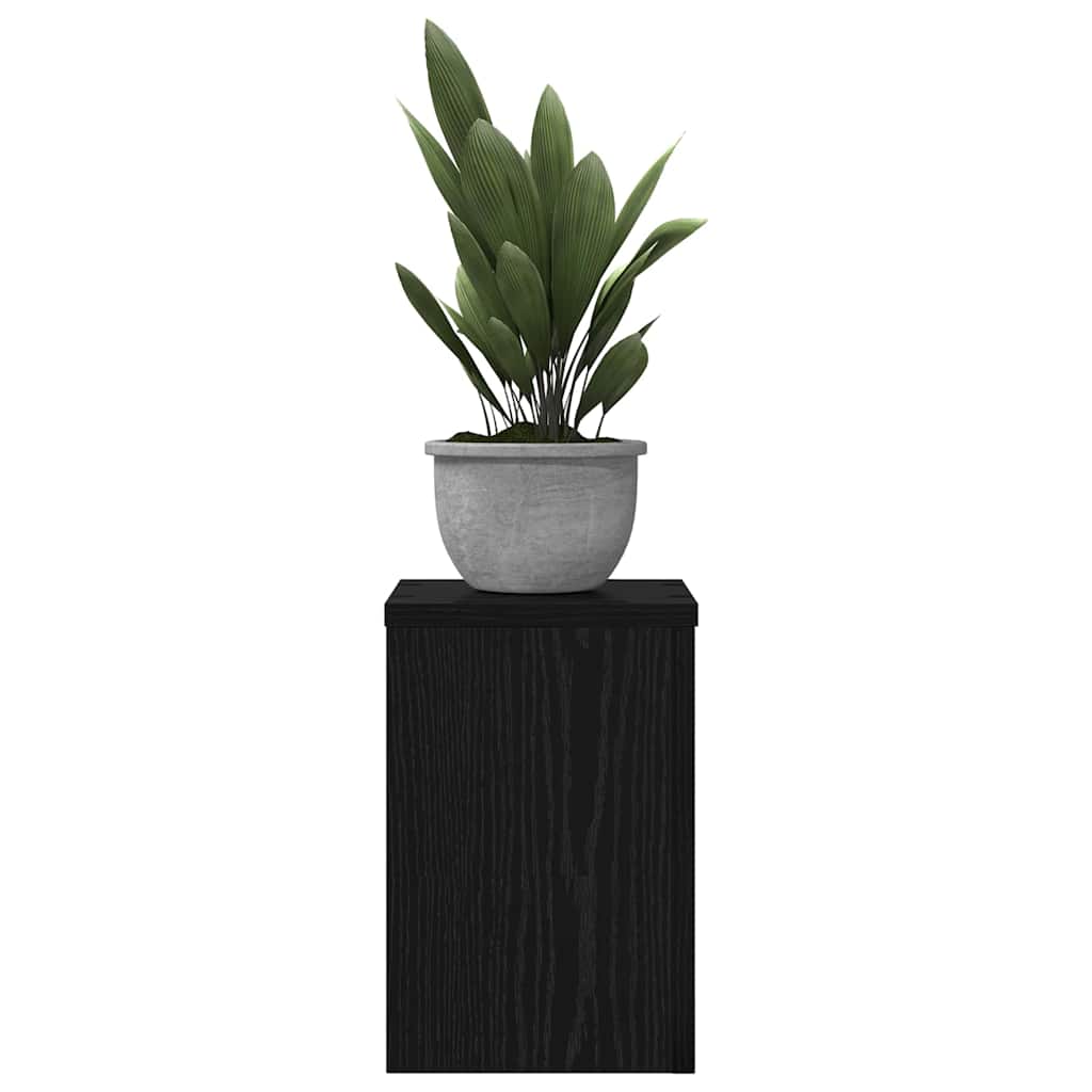Βάση φυτών 2 pcs Μαύρη Οξυά 20 x 20 x 30 cm Επεξεργασμένο ξύλο
