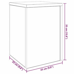 Βάση φυτών 2 τεμ. Μαύρη Δρυς 25 x 25 x 35 cm Επεξεργασμένο Ξύλο