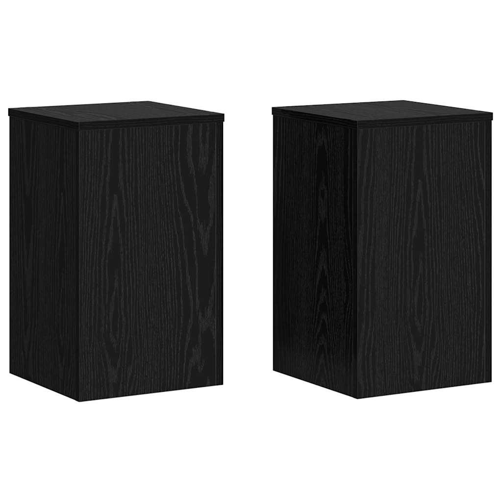 Βάση φυτών 2 pcs Μαύρη Οξυά 30 x 30 x 50 cm Επεξεργασμένο ξύλο - Pakobazaar