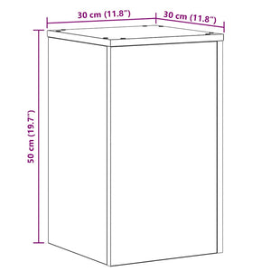 Βάση φυτών 2 pcs Μαύρη Οξυά 30 x 30 x 50 cm Επεξεργασμένο ξύλο - Pakobazaar