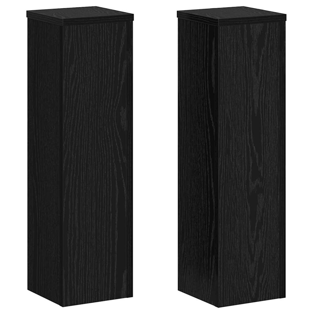 Βάση φυτών 2 pcs Μαύρη Οξυά 17 x 17 x 60 cm Επεξεργασμένο ξύλο - Pakobazaar