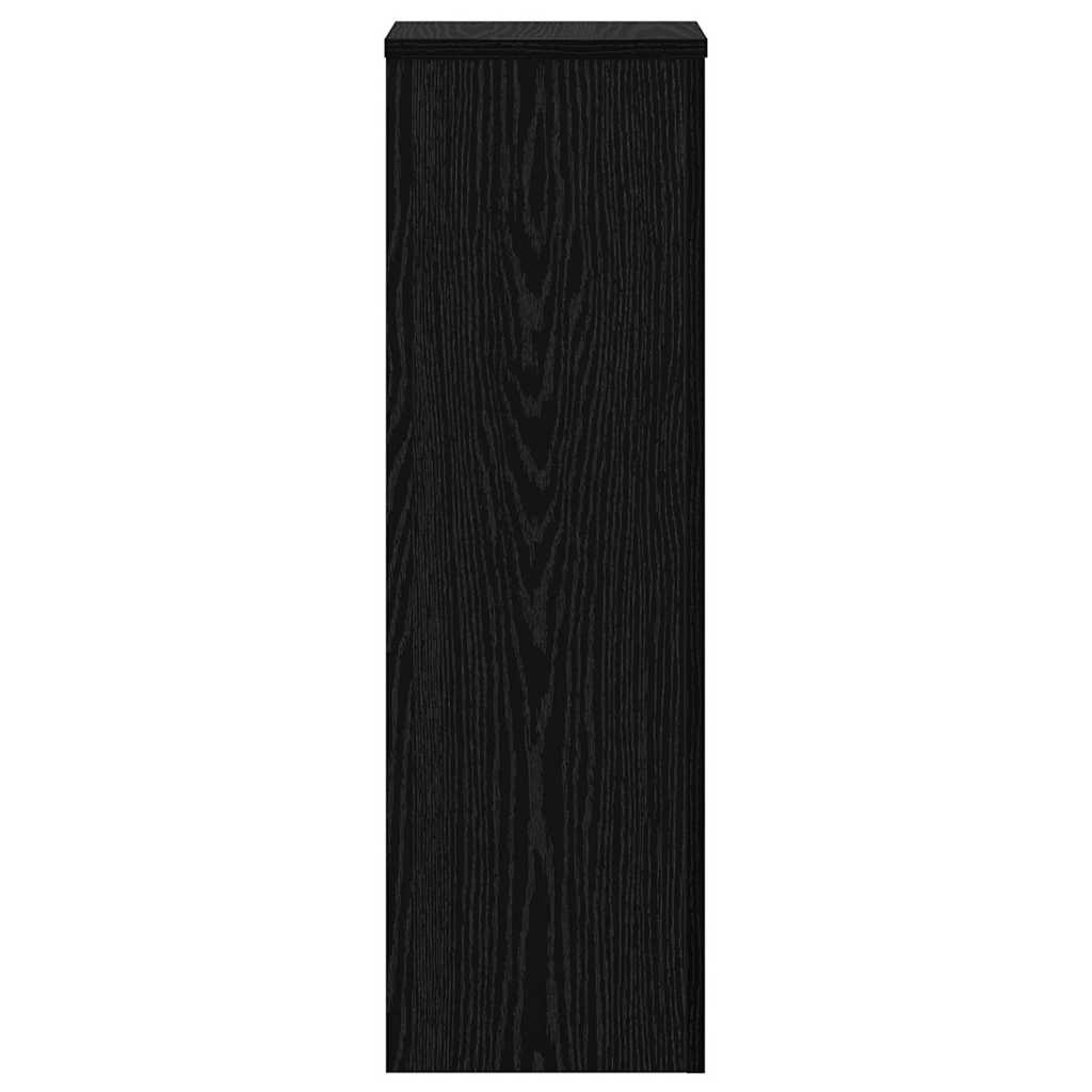 Βάση φυτών 2 pcs Μαύρη Οξυά 25 x 25 x 80 cm Επεξεργασμένο ξύλο - Pakobazaar