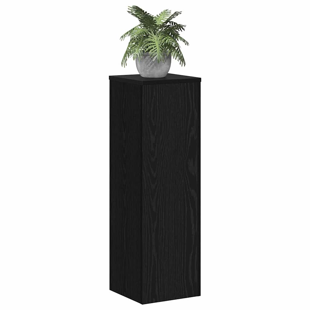 Βάση φυτών 2 pcs Μαύρη Οξυά 25 x 25 x 80 cm Επεξεργασμένο ξύλο - Pakobazaar