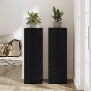 Βάση φυτών Μαύρη Οξυά 33 x 33 x 100 cm Επεξεργασμένο ξύλο - Pakobazaar
