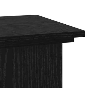 Βάση φυτών Μαύρη Δρυς 33 x 33 x 80 cm Επεξεργασμένο ξύλο