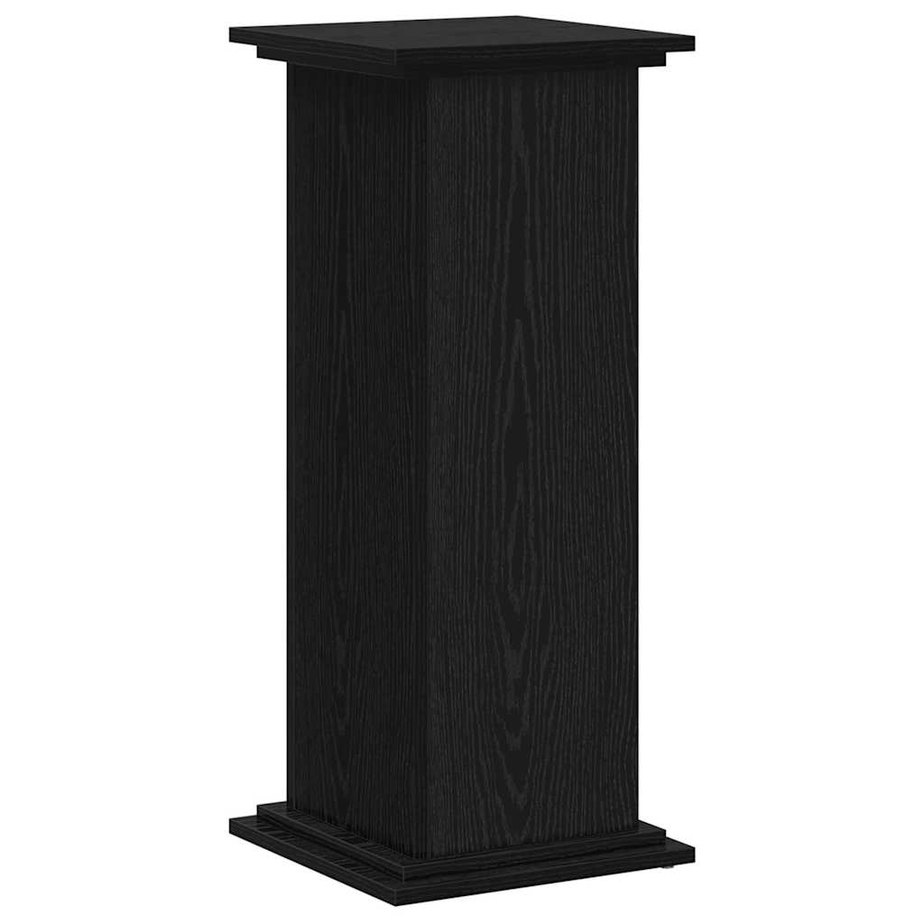 Βάση φυτών Μαύρη Οξυά 33 x 33 x 80 cm Επεξεργασμένο ξύλο