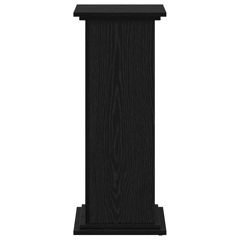 Βάση φυτών Μαύρη Οξυά 33 x 33 x 80 cm Επεξεργασμένο ξύλο