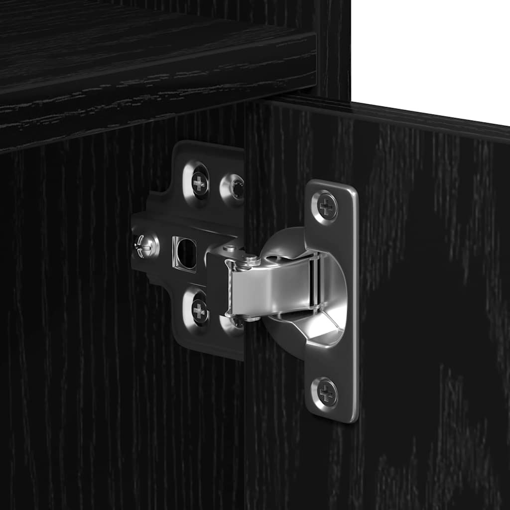 Ντουλαπιού με ράφι με τροχούς Μαύρη Οξυά 60 x 48 x 74.5 εκ