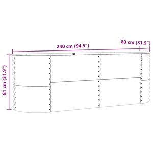 Ανεβασμένο Κρεβάτι Πράσινο 240 x 80 x 81 cm Ατσάλι - Pakobazaar
