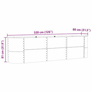 Ανεβασμένο Κρεβάτι Καφέ 320 x 80 x 81 cm Ατσάλι - Pakobazaar