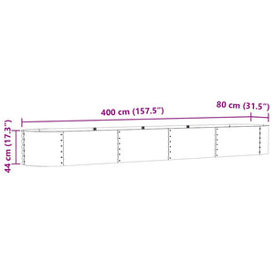 Ανεβασμένο Κρεβάτι Καφέ 400 x 80 x 44 cm Ατσάλι - Pakobazaar