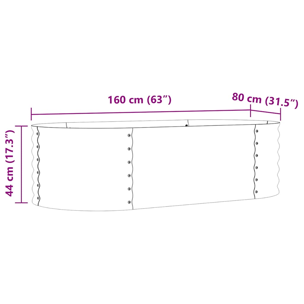Ανεβασμένο Κρεβάτι Καφέ 160 x 80 x 44 cm Ατσάλι - Pakobazaar