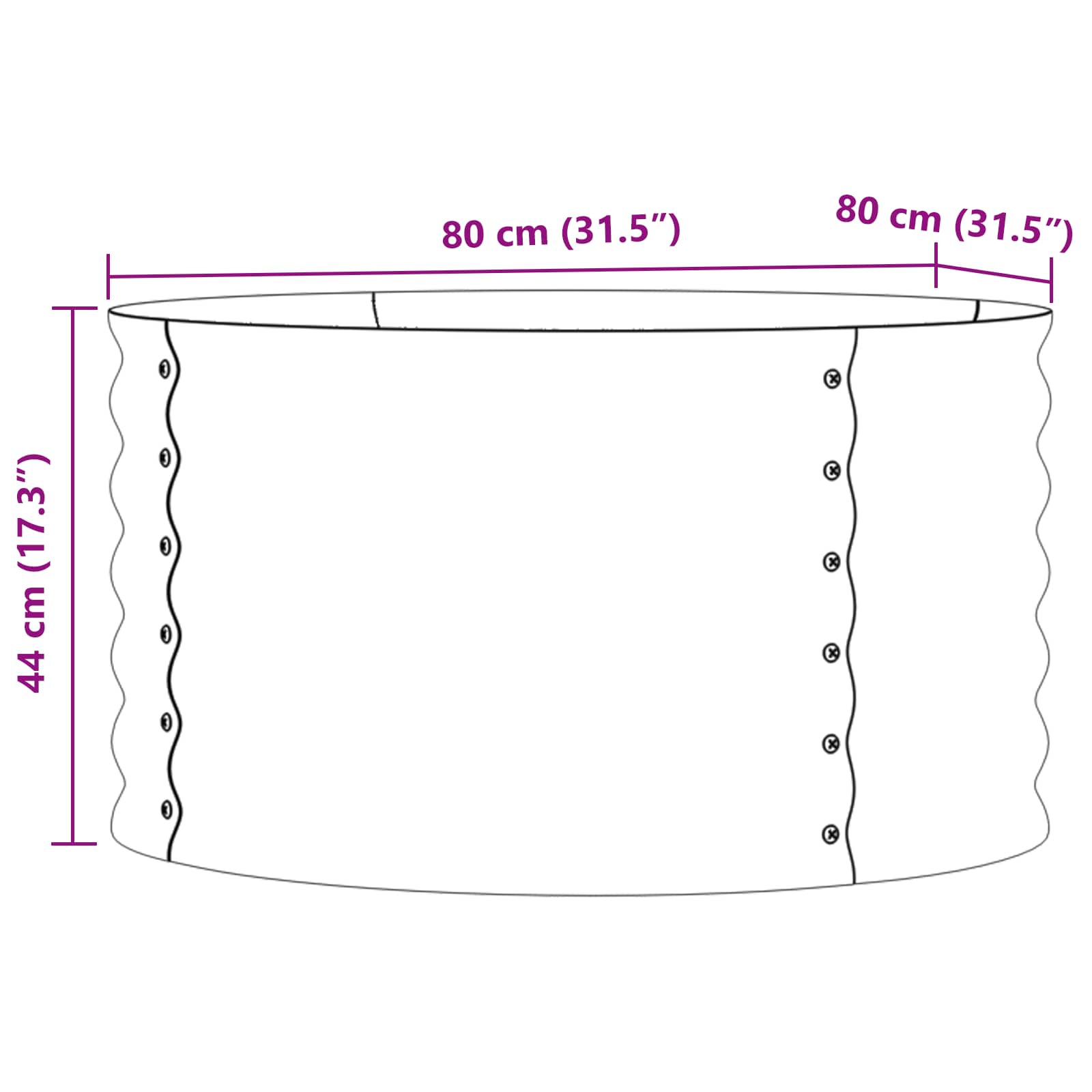 Ανεβασμένο Κρεβάτι Καφέ 80 x 80 x 44 cm Ατσάλι - Pakobazaar