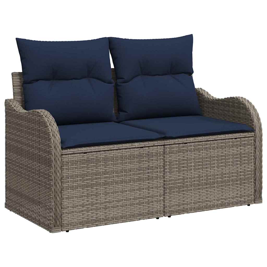 Σετ Καναπέ Κήπου 7 τμχ. Γκρι συνθετικό ρατάν
