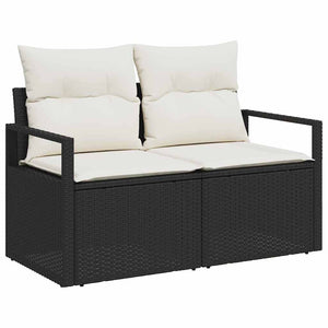 Σετ Καναπέ Κήπου 8 τμχ. Μαύρο συνθετικό ρατάν