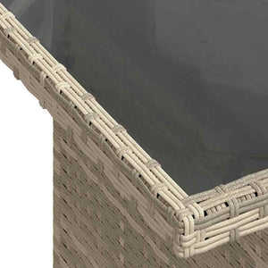 Σετ Καναπέ Κήπου 7 pcs Ανοιχτό γκρι συνθετικό ρατάν - Pakobazaar