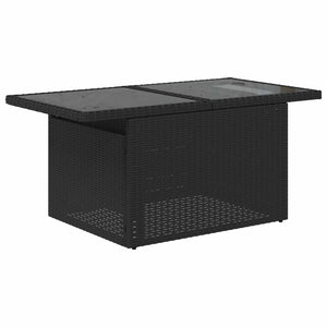 Σετ Καναπέ Κήπου 8 pcs Μαύρο και μπλε συνθετικό ρατάν - Pakobazaar