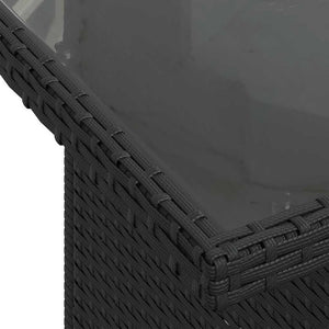 Σετ Καναπέ Κήπου 7 τμχ. Μαύρο και Κρέμα συνθετικό ρατάν