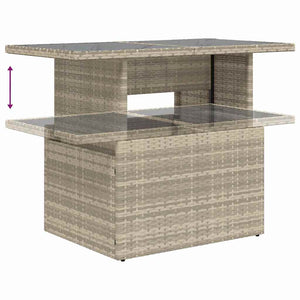 Σετ Καναπέ Κήπου 7 τμχ. Ανοιχτό γκρι συνθετικό ρατάν