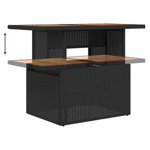 Σετ Καναπέ Κήπου 6 τμχ. Μαύρο και κρεμ