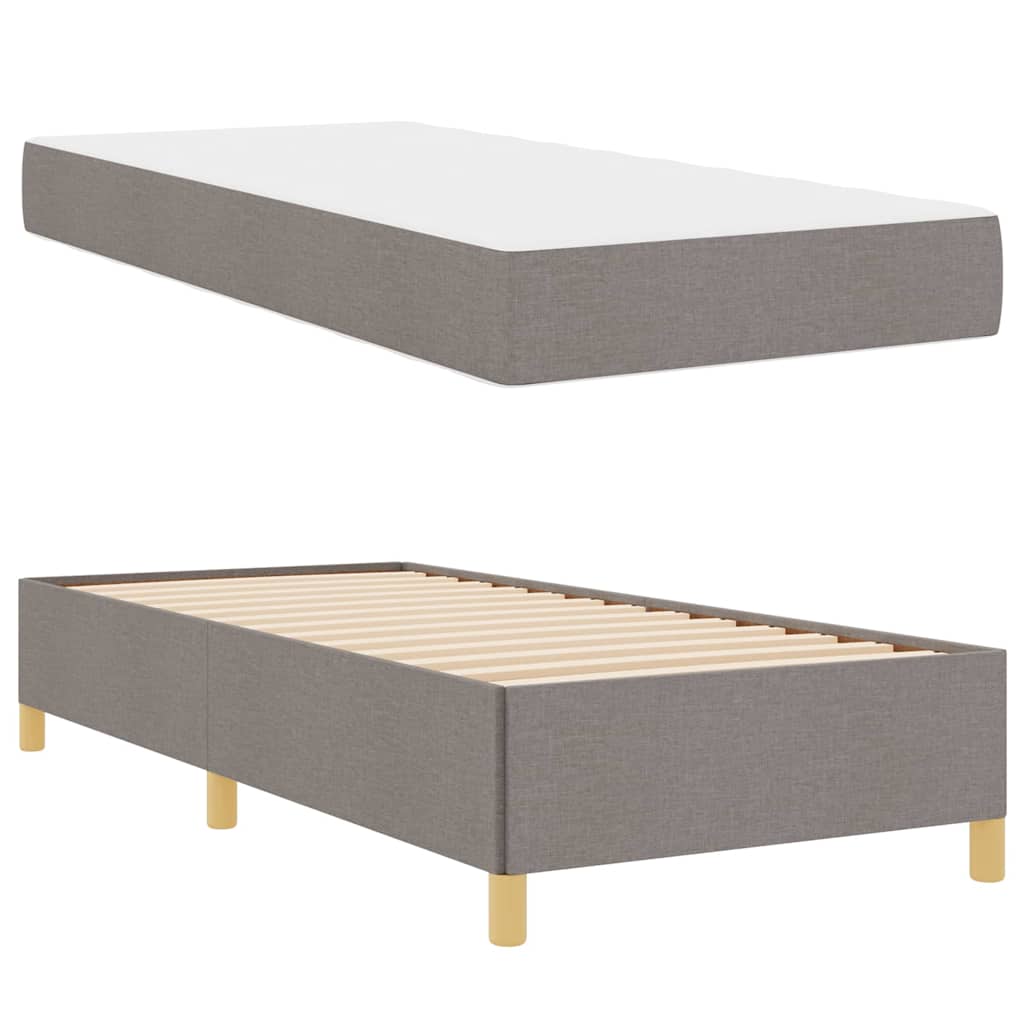 Σκελετός Κρεβατιού με στρώμα Taupe 100 x 200 cm ύφασμα