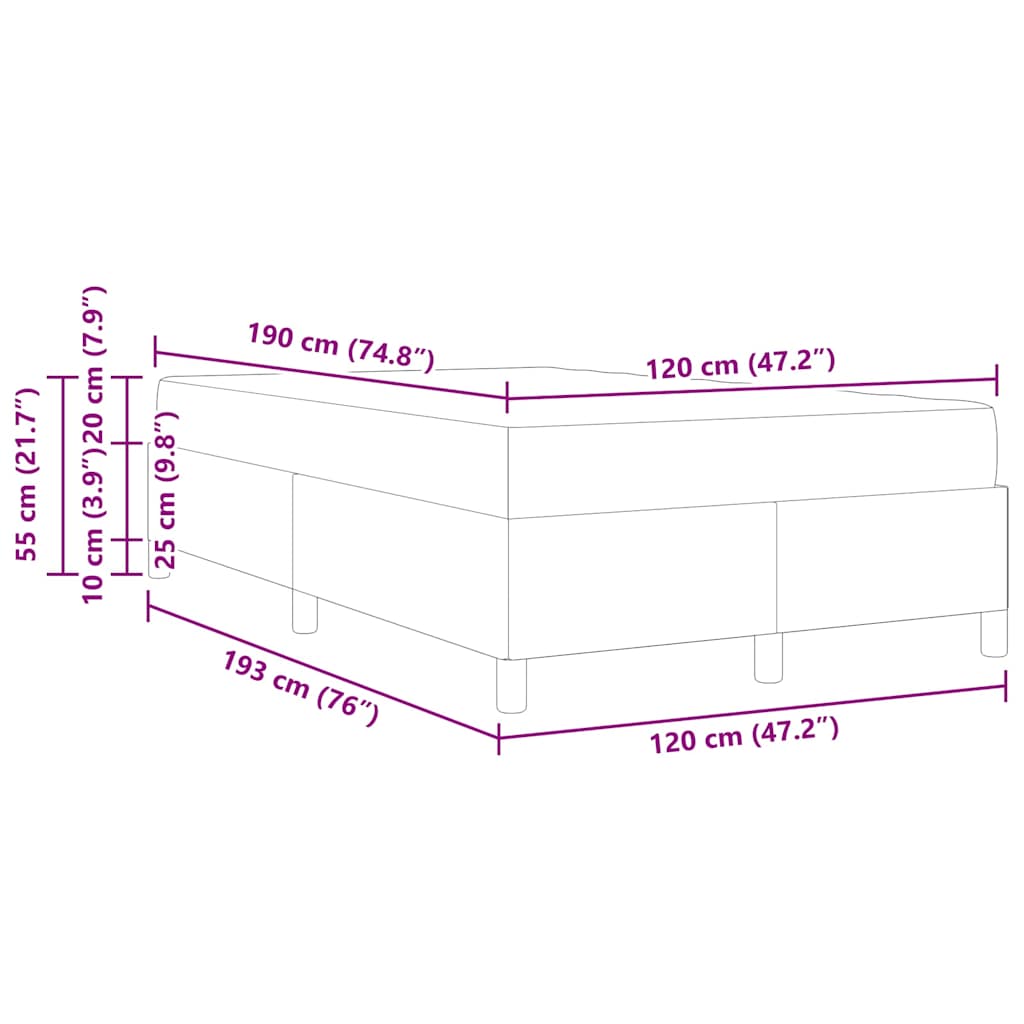 Σκελετός Κρεβατιού με στρώμα Taupe 120 x 190 cm ύφασμα