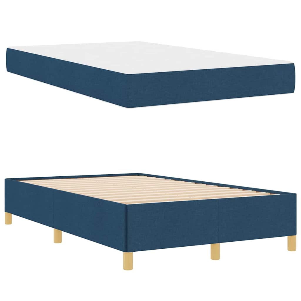 Σκελετός Κρεβατιού με στρώμα Μπλε 120 x 190 cm ύφασμα - Pakobazaar