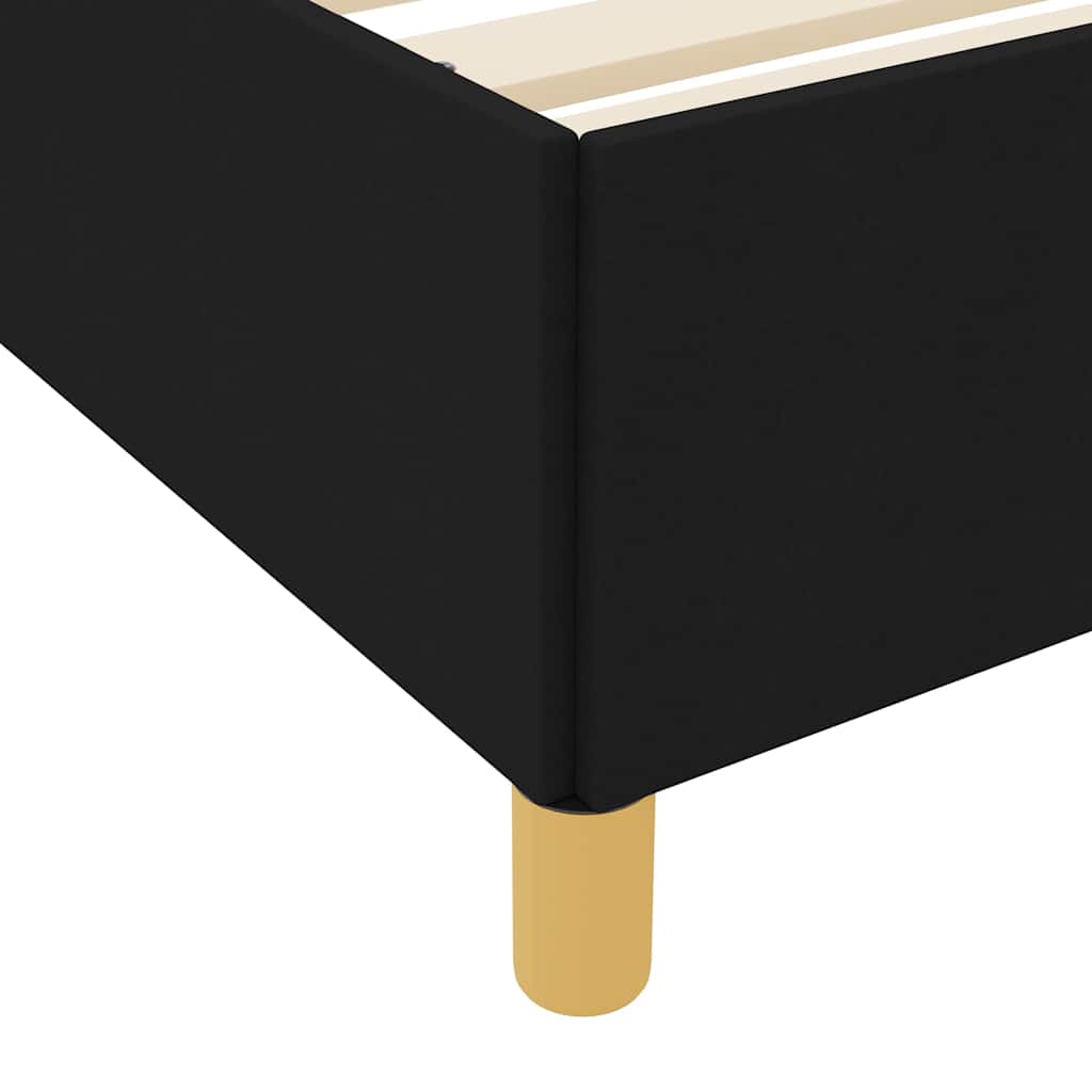 Σκελετός Κρεβατιού με στρώμα Μαύρο 140 x 190 cm ύφασμα - Pakobazaar