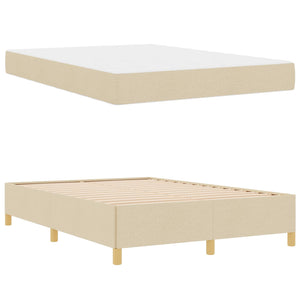 Σκελετός Κρεβατιού με στρώμα Κρεμ 140 x 190 cm ύφασμα - Pakobazaar