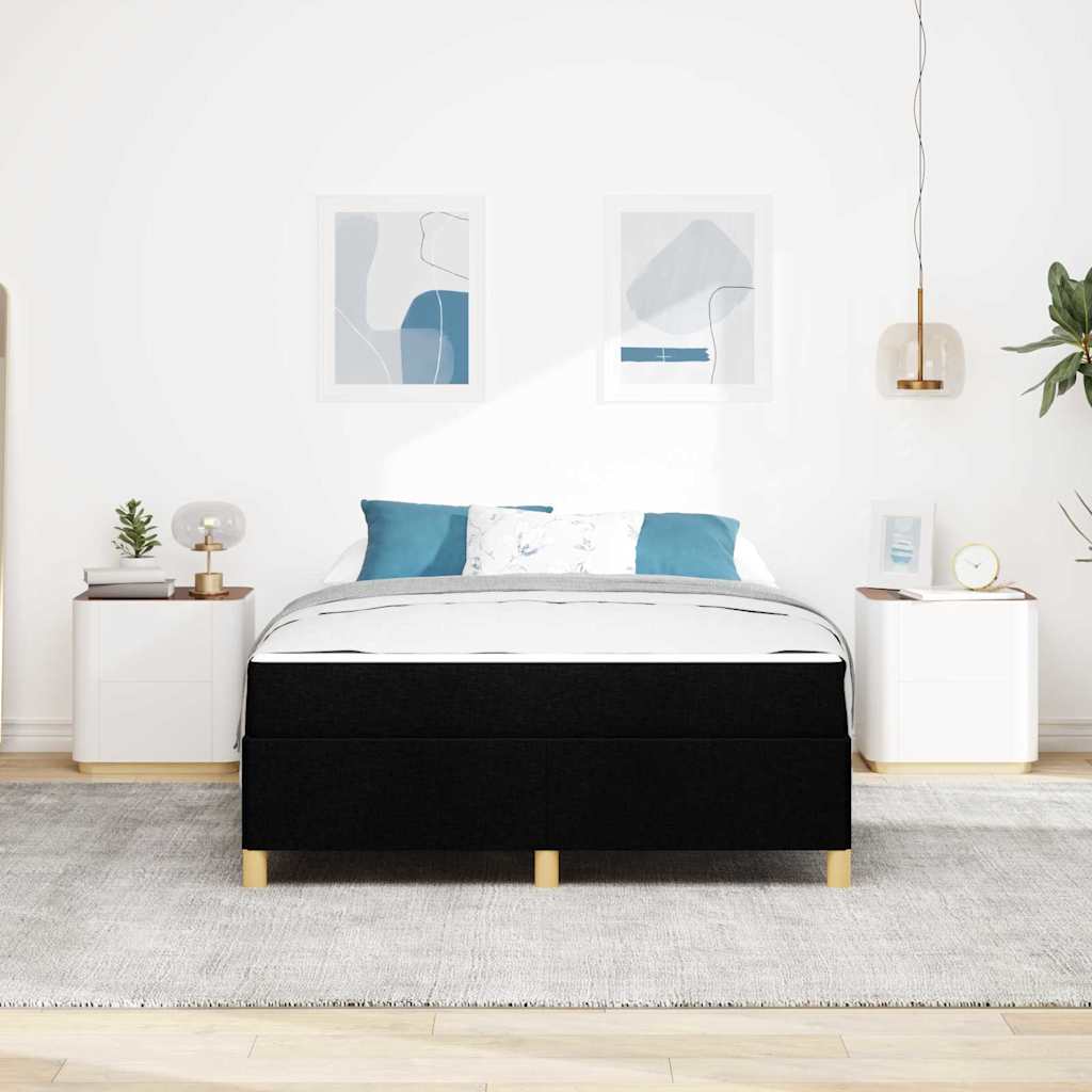 Σκελετός Κρεβατιού με στρώμα Μαύρο 140 x 200 cm ύφασμα